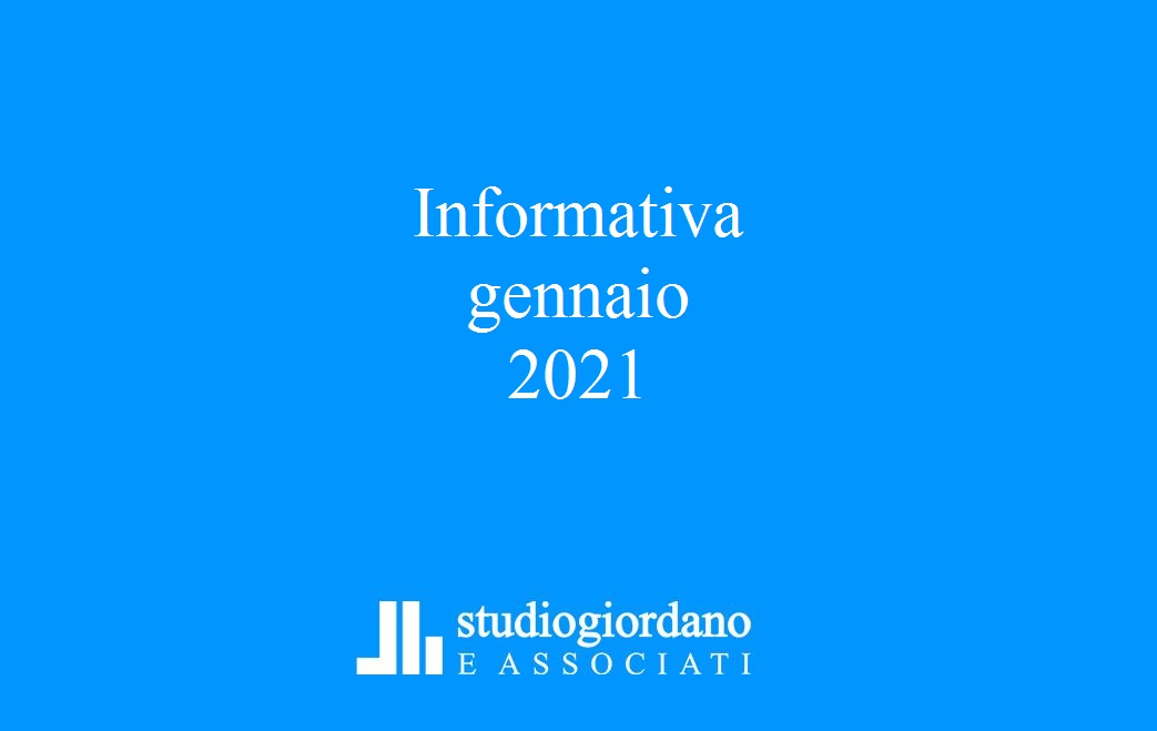 Aggiornamento fiscale gennaio 2021