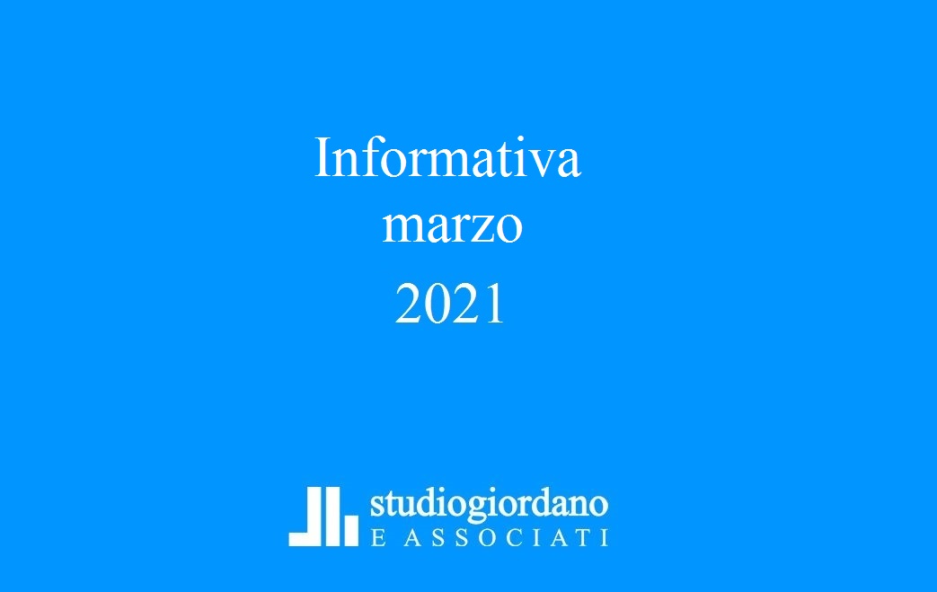 Aggiornamento fiscale marzo 2021