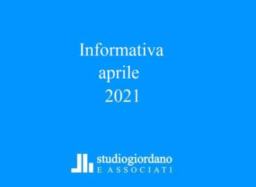 Aggiornamento fiscale aprile 2021