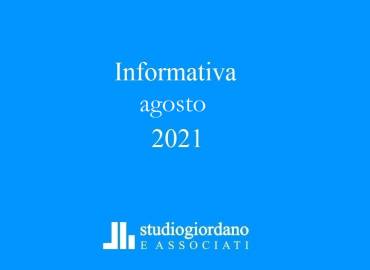 Informativa fiscale agosto 2021