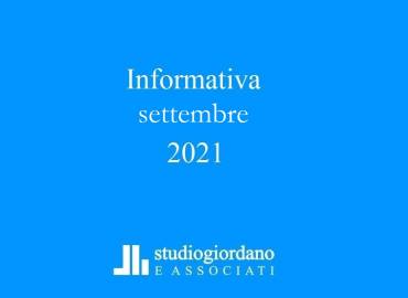 Informativa fiscale settembre 2021