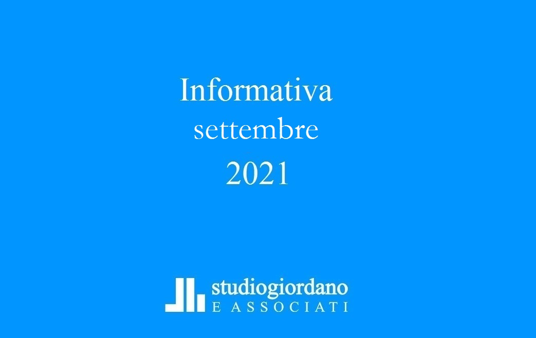 Informativa fiscale settembre 2021