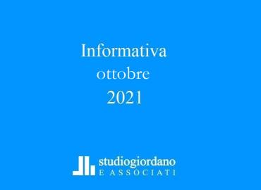 Informativa fiscale ottobre 2021