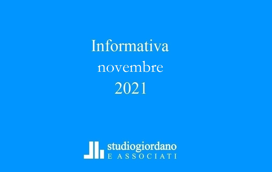 Informativa fiscale novembre 2021