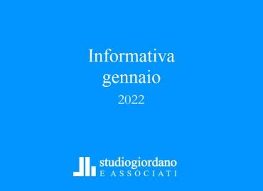 Informativa fiscale gennaio 2022