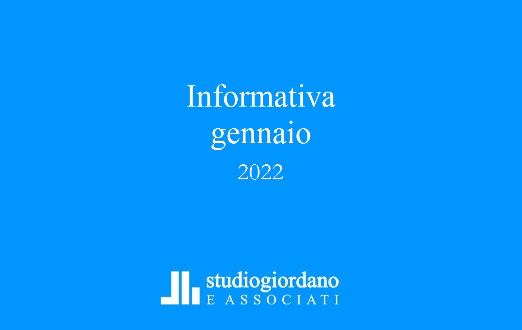 Informativa fiscale gennaio 2022