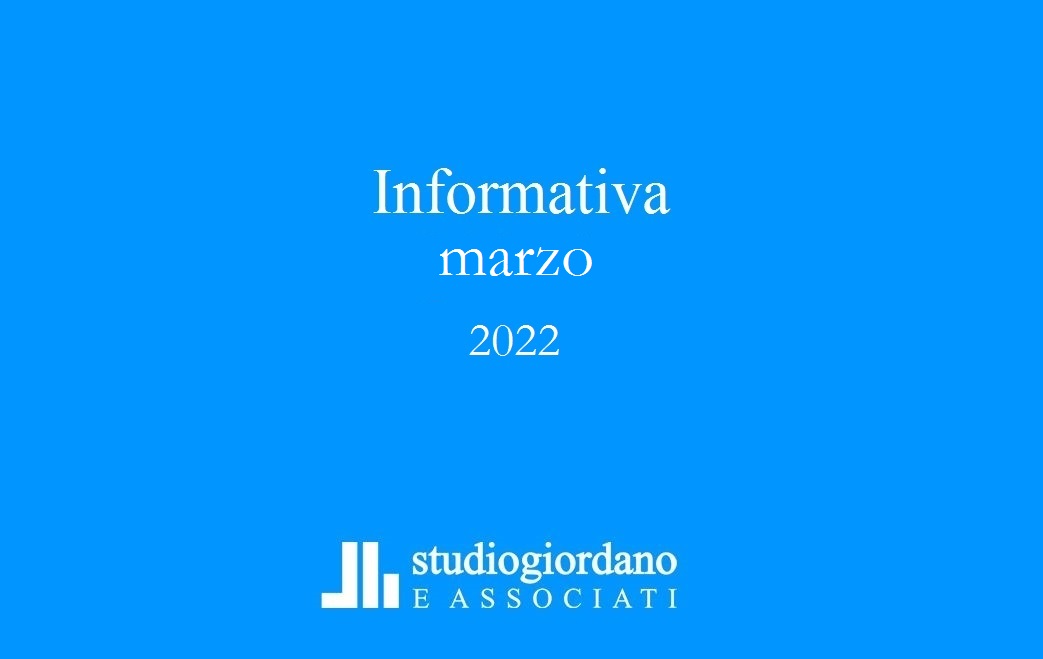 Informativa fiscale marzo 2022