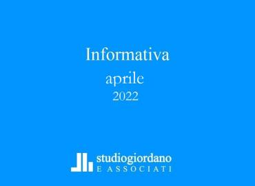 Informativa fiscale aprile 2022