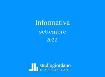 Informativa fiscale settembre 2022