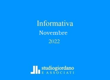 Infortmativa Fiscale Novembre 2022