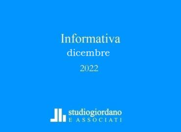 Informativa fiscale dicembre 2022