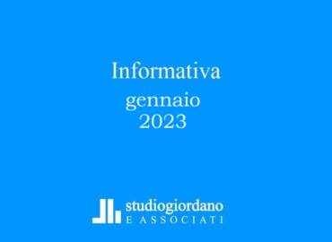 Informativa fiscale gennaio 2023