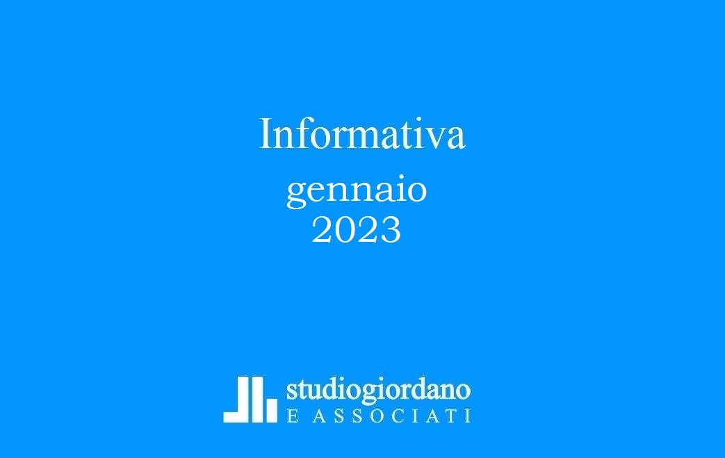 Informativa fiscale gennaio 2023