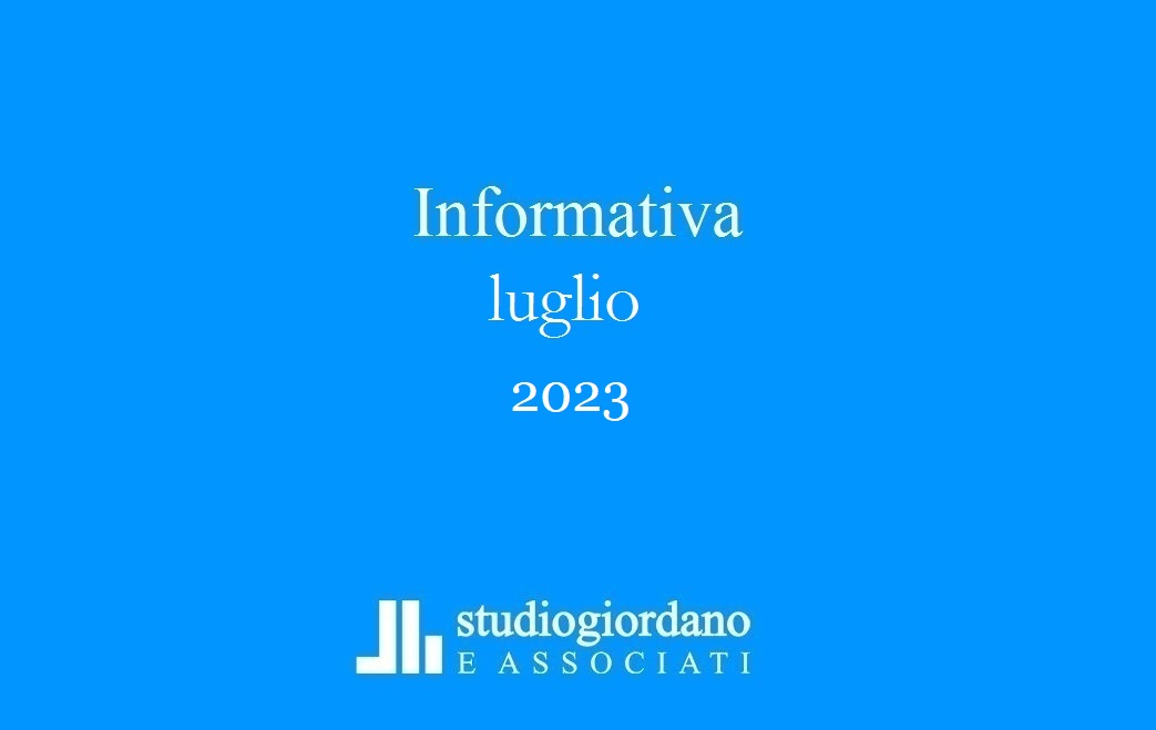 Informativa fiscale luglio 2023