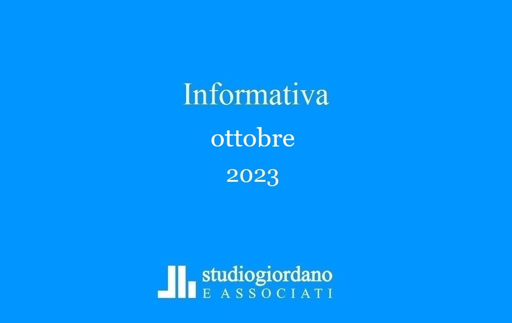 Informativa Fiscale mese di ottobre 2023