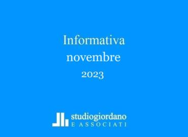 Informativa fiscale novembre 2023