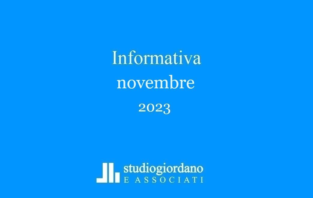 Informativa fiscale novembre 2023