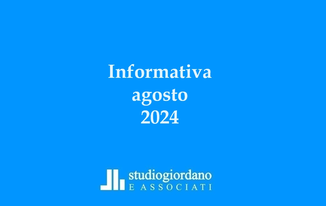 Informativa fiscale agosto 2024