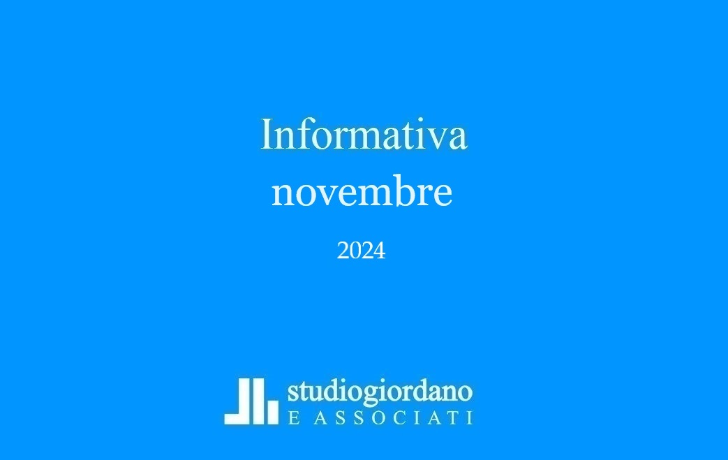 Informativa fiscale novembre 2024