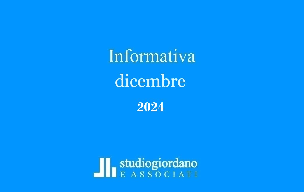 Informativa fiscale dicembre 2024